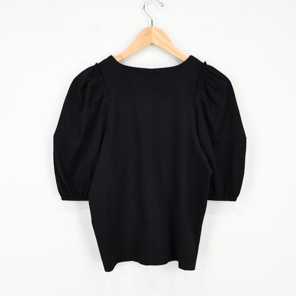 Madewell Puff Sleeve Tee Jet Black Size Small NWT - Picture 6 of 7